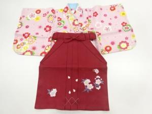 桜模様子供用着物・袴セット